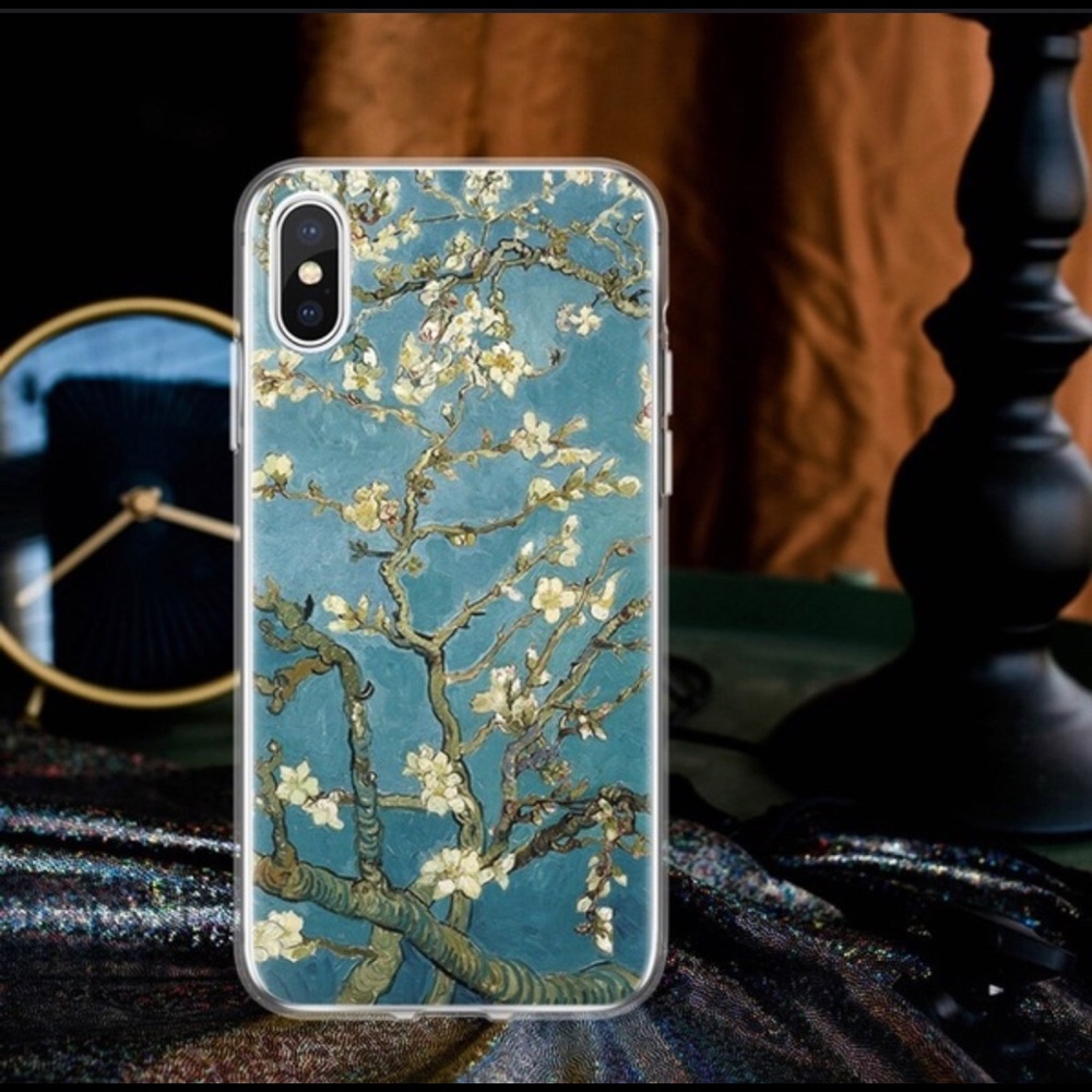 iPhone Plus Case for 6, 7, 8 Blue Almond Blossoms